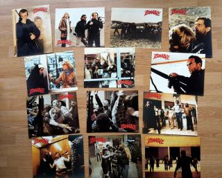 Dawn Of The Dead Rare Set Of 13 German Lobby Cards 1978 George A Romero Zombie