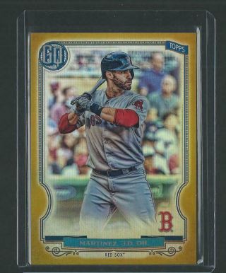 2020 Topps Gypsy Queen Chrome Jd Martinez Red Sox Gold Refractor Rare Sp 09/50