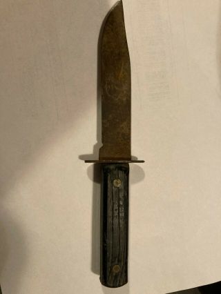 Vintage Hunting Knife Carbon Steel Blade Bakelite Handle antique 3