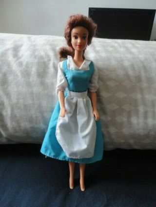 Vintage Disney Classic Belle Doll.  Beauty And Beast In Village Dress.  Mattel 1992