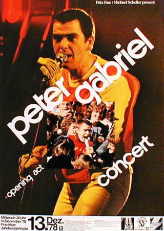 Peter Gabriel Rare Concert Poster From 1978 Rolled