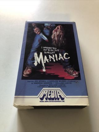 Rare Maniac Beta Betamax Tape Horror Film
