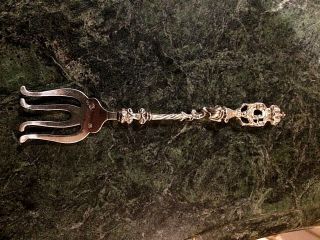 Spectacular Rare Crown Figural Dutch 833 Sterling Silver Fork