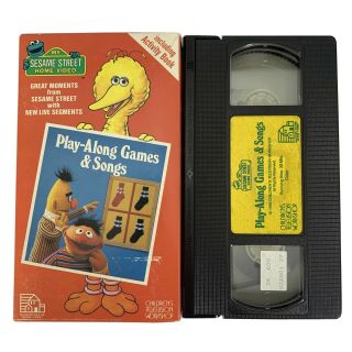 Vhs Sesame Street - Play - Along Games & Songs (vhs,  1986) Educational Rare