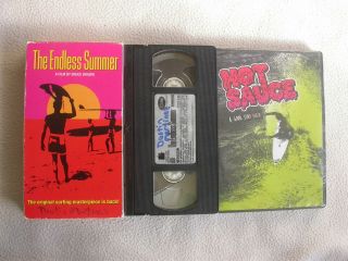 The Endless Summer Surf Movie & Hot Sauce A Gnar Surf Flick Rare Htf Vhs Tape