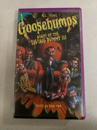 Goosebumps Night Of The Living Dummy 3 Vhs - R.  L.  Stine - Rare Horror