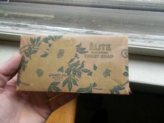 Larkin Co Buffalo Elite Glycerine Toilet Soap Cardboard Box 1890s Rare Larkin