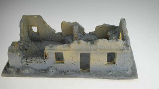 1/32 54mm Conte Ww2 Burnt Bombed Building Diorama Playset - Rare