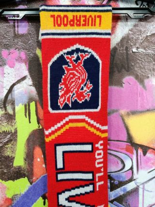 Liverpool FC The Reds Football Soccer Vintage Retro Rare Old Scarf Length 135 cm 3