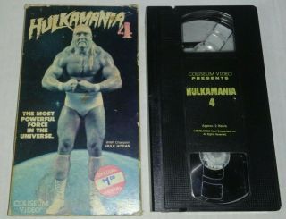 Rare Hulkamania 4 Vhs 1989 Vintage Wwf - Hulk Hogan,  Wwe,  Wcw,  Nwo,  Zeus