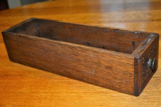 Vintage Treadle Sewing Machine Drawer Antique Oak With Decorative Wood Front