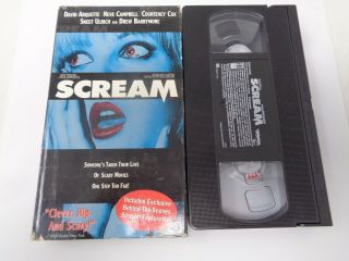Scream (vhs 1997) Drew Barrymore Cover Variant Horror Rare Non - Rental