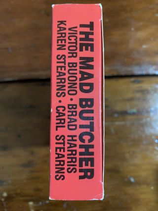 THE MAD BUTCHER VHS STAR CLASSICS horror Sov Rare Cult Sausage Oop Htf Unsavory 3