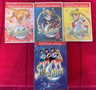 Sailor Moon: The Movies - Box Set Trilogy (dvd,  2001,  3 - Disc Set) Rare Oop