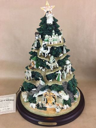 Irish Nativity Hawthorn Village Collecible Tabletop Christmas Tree Bradford Rare