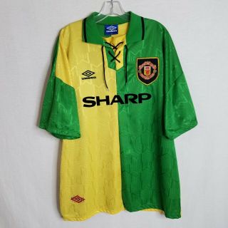 Vintage Umbro Manchester United Football Club Sharp Jersey Size 2xl Rare Cl1h
