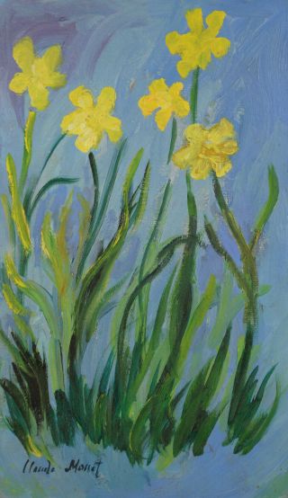 Claude Monet Signed Rare Oil Painting,  Manet,  Van Gogh Era