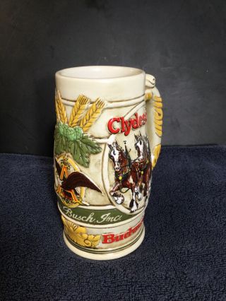 Vintage Budweiser Clydesdales Stein - 1980 Rare Promotional Mug - Anheuser Busch