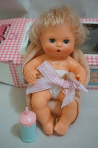 Vintage 1974 Ideal A Handful Of Love Baby Baby Doll With Bottle