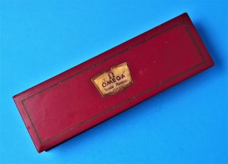 Vintage Rare Omega Long Red Watch Display Box