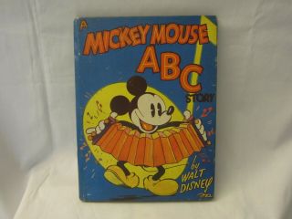 A Mickey Mouse Abc Story By Walt Disney Rare 1936 Vintage Book Donald Duck