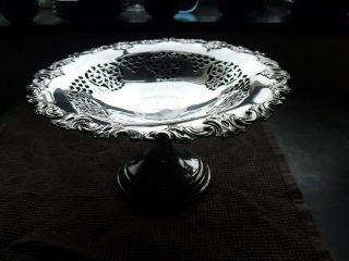 Antique Vintage Viceroy Silver Plate Pedestal Fruit Bowl Stand Hallmarked " J "