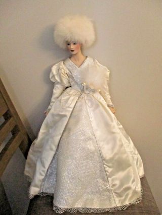Vintage Porcelain Franklin The Snow Queen Heirloom Doll