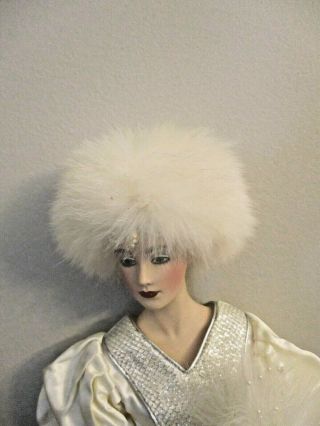 Vintage Porcelain Franklin The Snow Queen Heirloom Doll 3