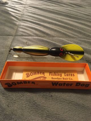 Vintage Bomber Fishing Lure 17fy Sc Waterdog Box/paper