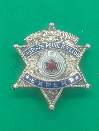Rare 1943 Los Angeles County Sheriff Expert Shooting Pin