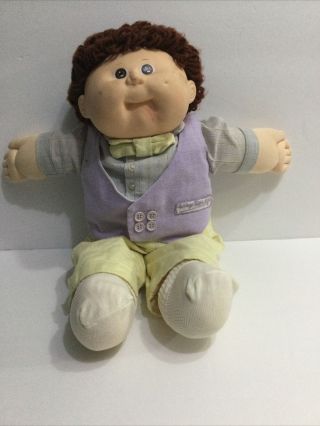 Vintage Cabbage Patch Boy Brownish Red Hair,  Brown Eyes
