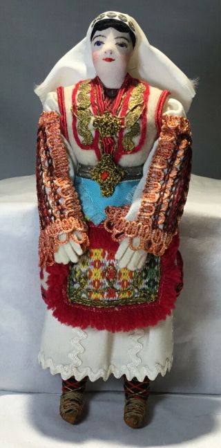 Vintage Yugoslavia Doll Hand Made In Macedonia Estate Find