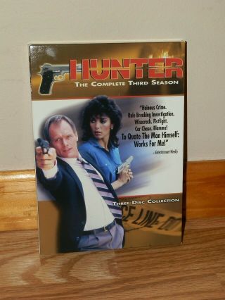 Hunter - The Complete Third Season 3 Disc Dvd Box Set - Fred Dryer Rare L@@k