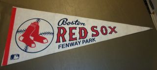 12 X 30 Boston Red Sox Vintage Pennant - Fenway Park Felt 1970 