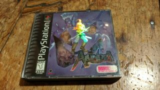 Alundra (sony Playstation 1,  1997) Complete W/map Instructions Rare Ps1