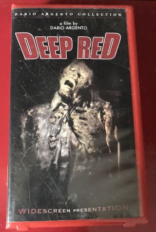 Deep Red - Vhs - Dario Argento - Anchor Bay - Rare - Htf - Red Clam -