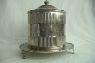 Antique / Vintage Silver Plated Ice Bucket With Hinged Lid. 2