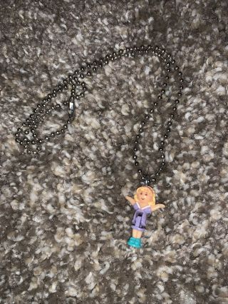 Vintage Polly Pocket Doll Purple Dress Necklace Chain