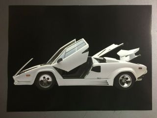 1988 Lamborghini Countach Coupe Picture,  Print,  Poster Rare Awesome L@@k