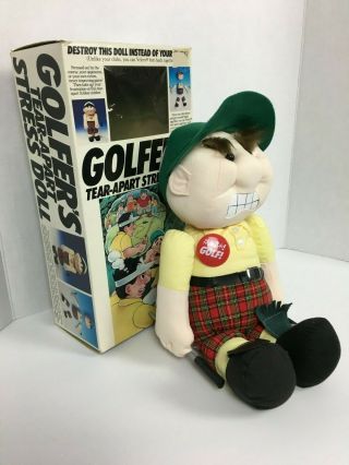 1989 Golfer ' s Tear Apart Stress Doll Detachable Arms Legs Rare Vintage Plush 3