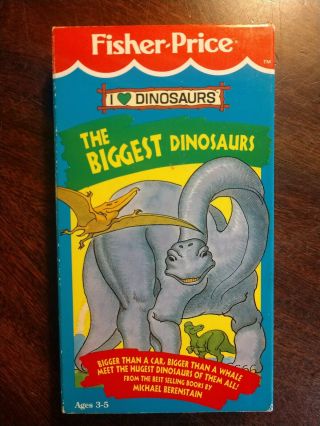 Vhs Fisher - Price - The Biggest Dinosaurs 1992 Rare Goodtimes Video Science