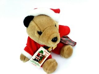 Paddington Bear 15 " Plush Christmas Santa Hat Rare 1996 With Book Eden
