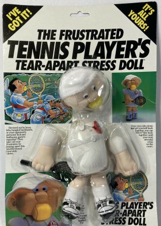 Tennis Player Tear Apart Stress Doll Detachable Arms Legs Rare Vintage Plush