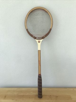 Vintage Bancroft International Model Squash Racket Wooden Rare Vgc