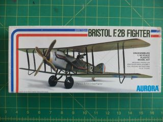 Rare Aurora Bristol F2b Wwi British Fighter/bomber - - Kit No.  776 1:48 Scale