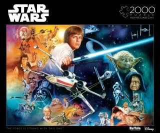 Star Wars 2000 Piece Jigsaw Puzzle Disney May The Force Be With You (rare)