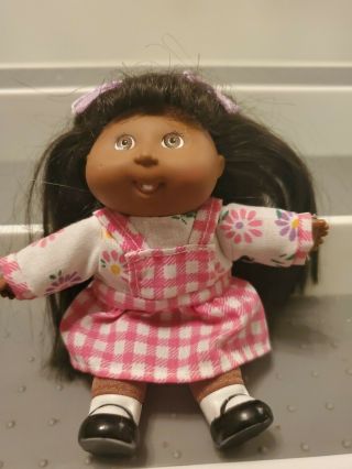 Mattel Rare Htf Vintage 1995 African American Cabbage Patch Baby Mini 4.  5 " Doll
