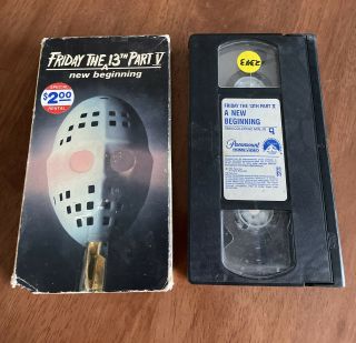 Friday The 13th - Part 5: A Beginning,  Full Eclipse Vhs 1985 Rare Jason F13