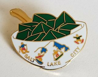 2002 Salt Lake City Olympic Green Jello Pin/pins.  Rare
