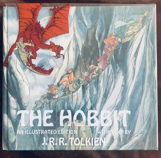 The Hobbit An Illustrated Edition Galahad Book Hardcover J.  R.  R Tolkien 1977 Rare